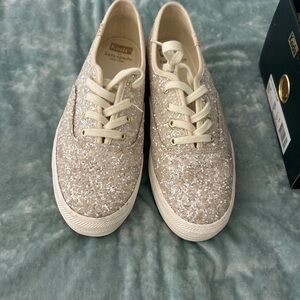 kate spade Sparkling Glitter Sneakers - Cream